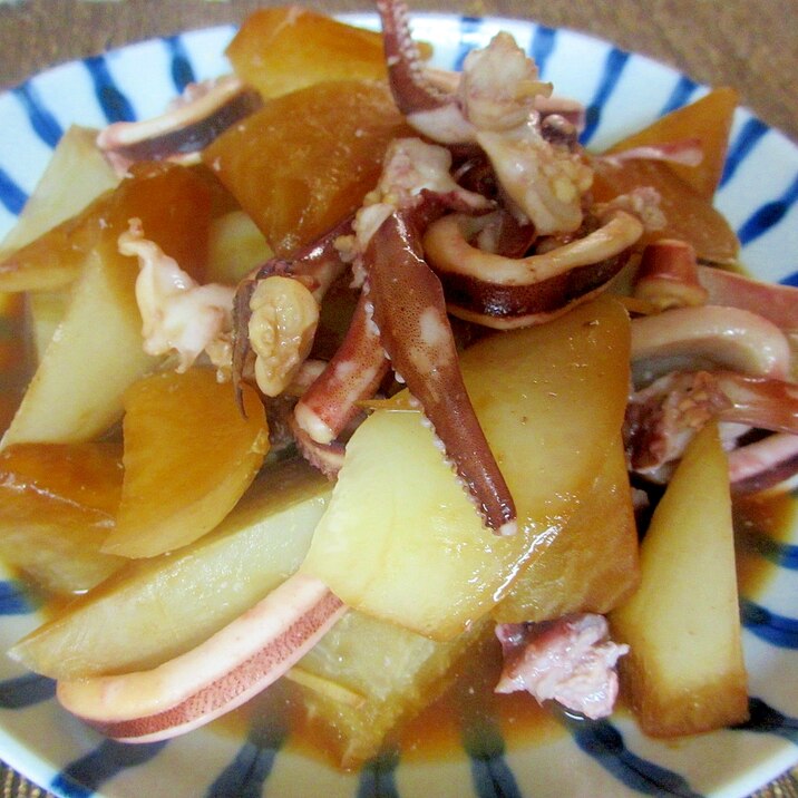 イカと大根の生姜マヨ炒め煮